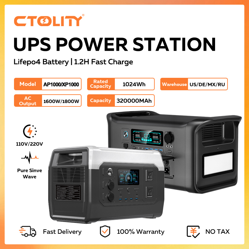 Outdoor Power Source - Estação de Energia Portátil CTOLITY 1800W