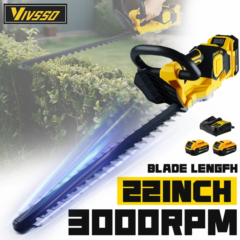 Hedge Trimmer Cordless - Vivsso aparador de sebes elétrico sem