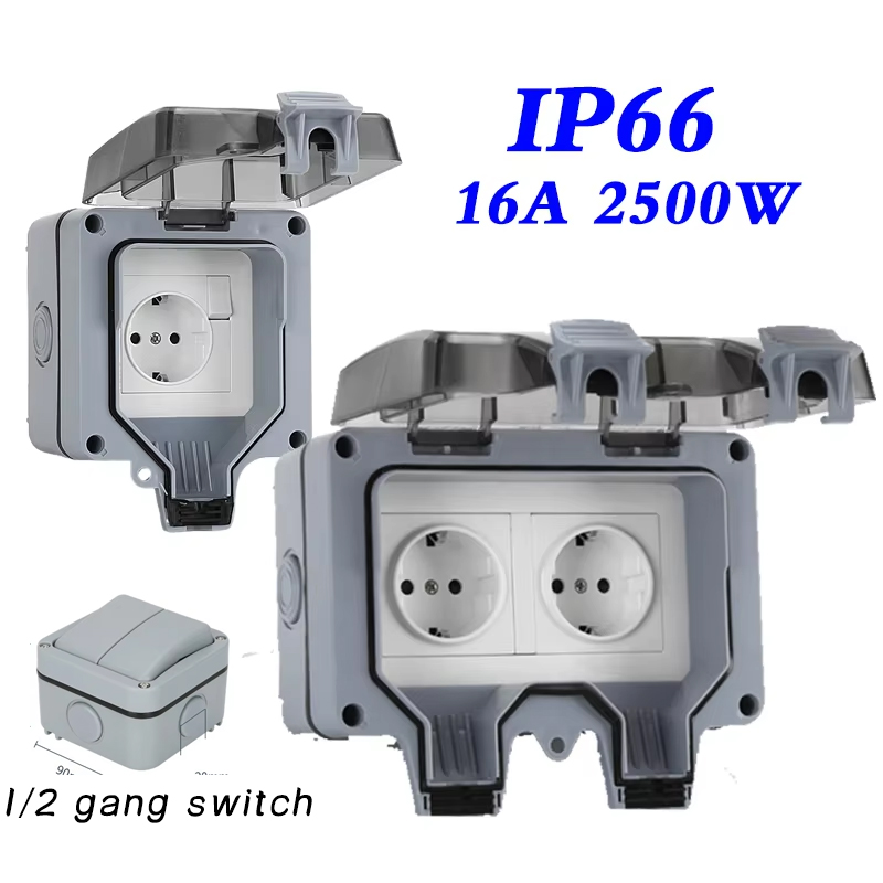 Outdoor Power Parts - Tomadas à prova d'água para parede