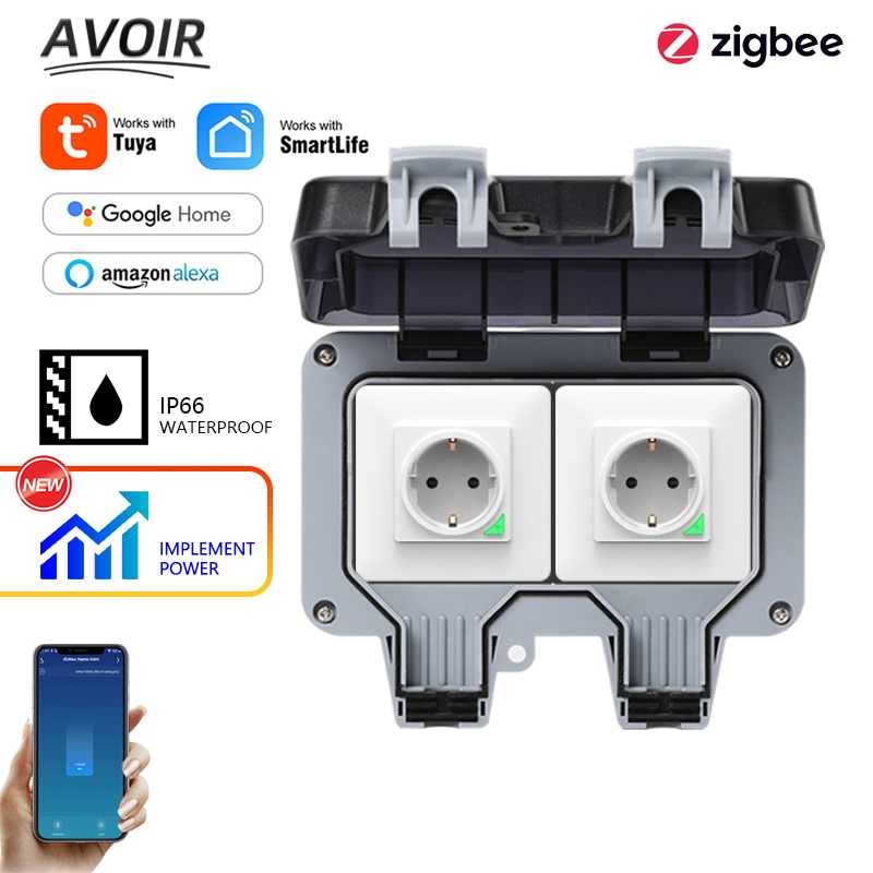 Outdoor Power Parts - Avoir tuya zigbee soquetes elétricos ip66